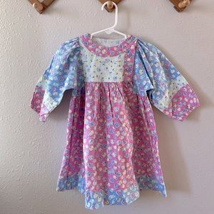 Vintage Cotton Patchwork Style Toddler Dress